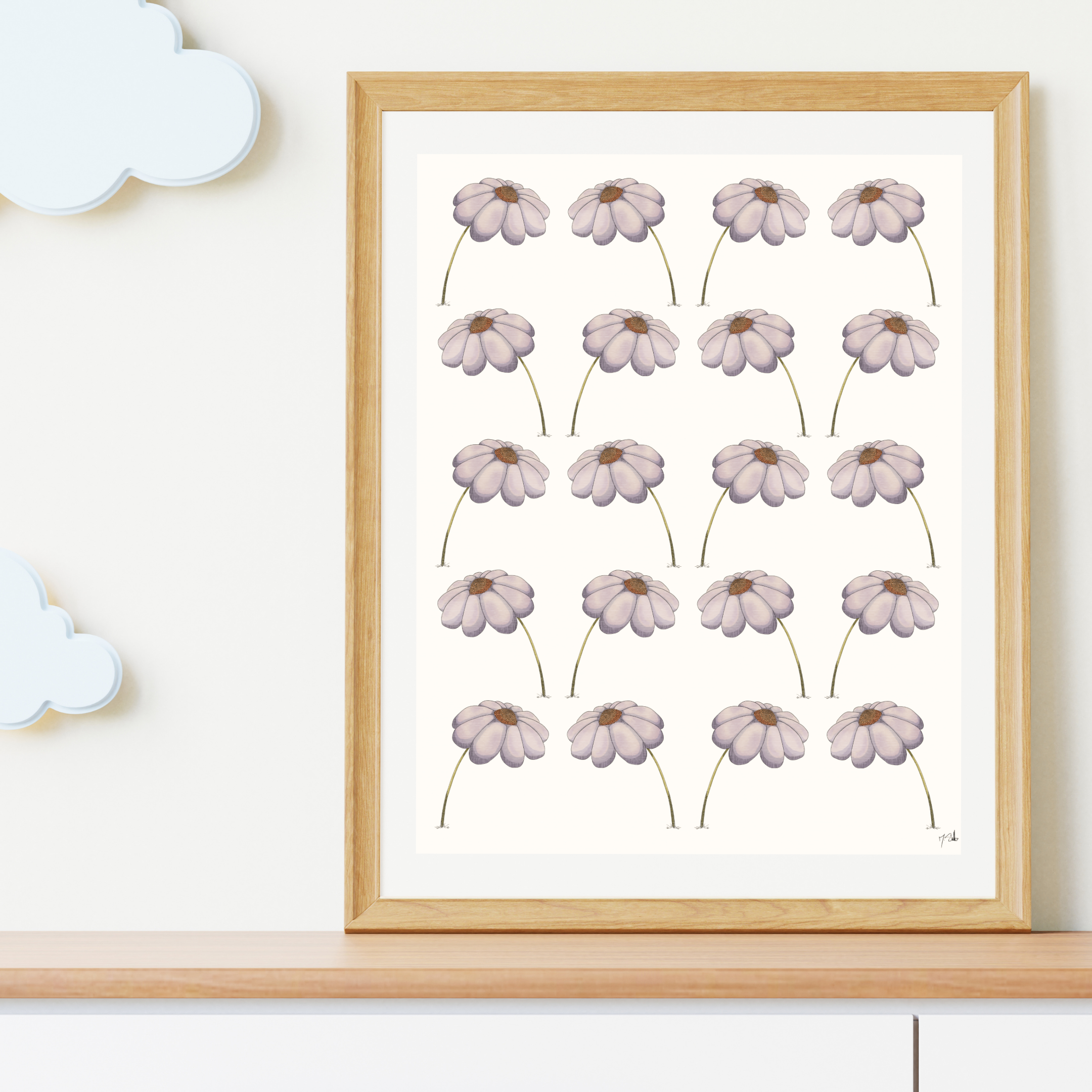 Grub Flower Pattern Art Print