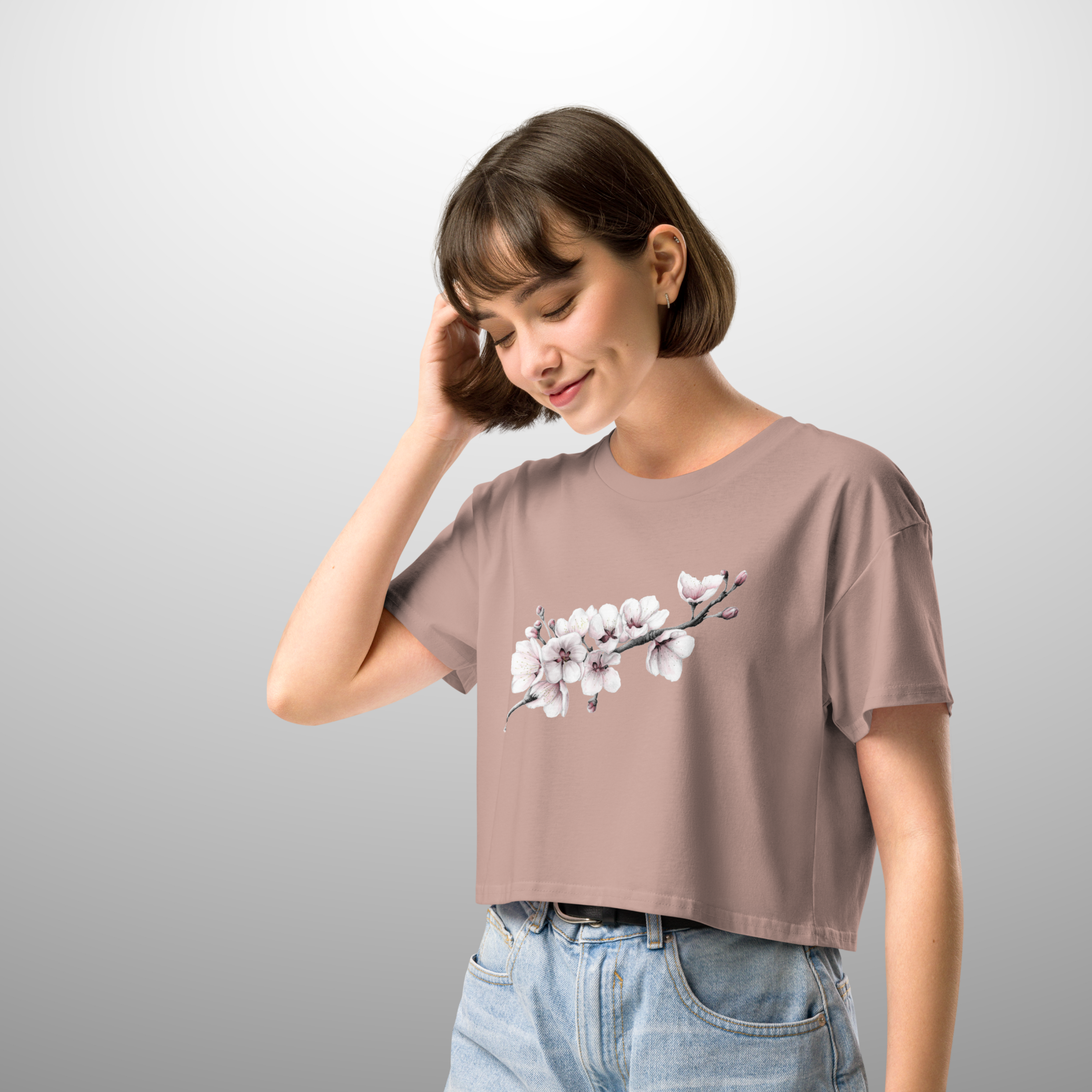 Magnolia In Bloom Crop Top