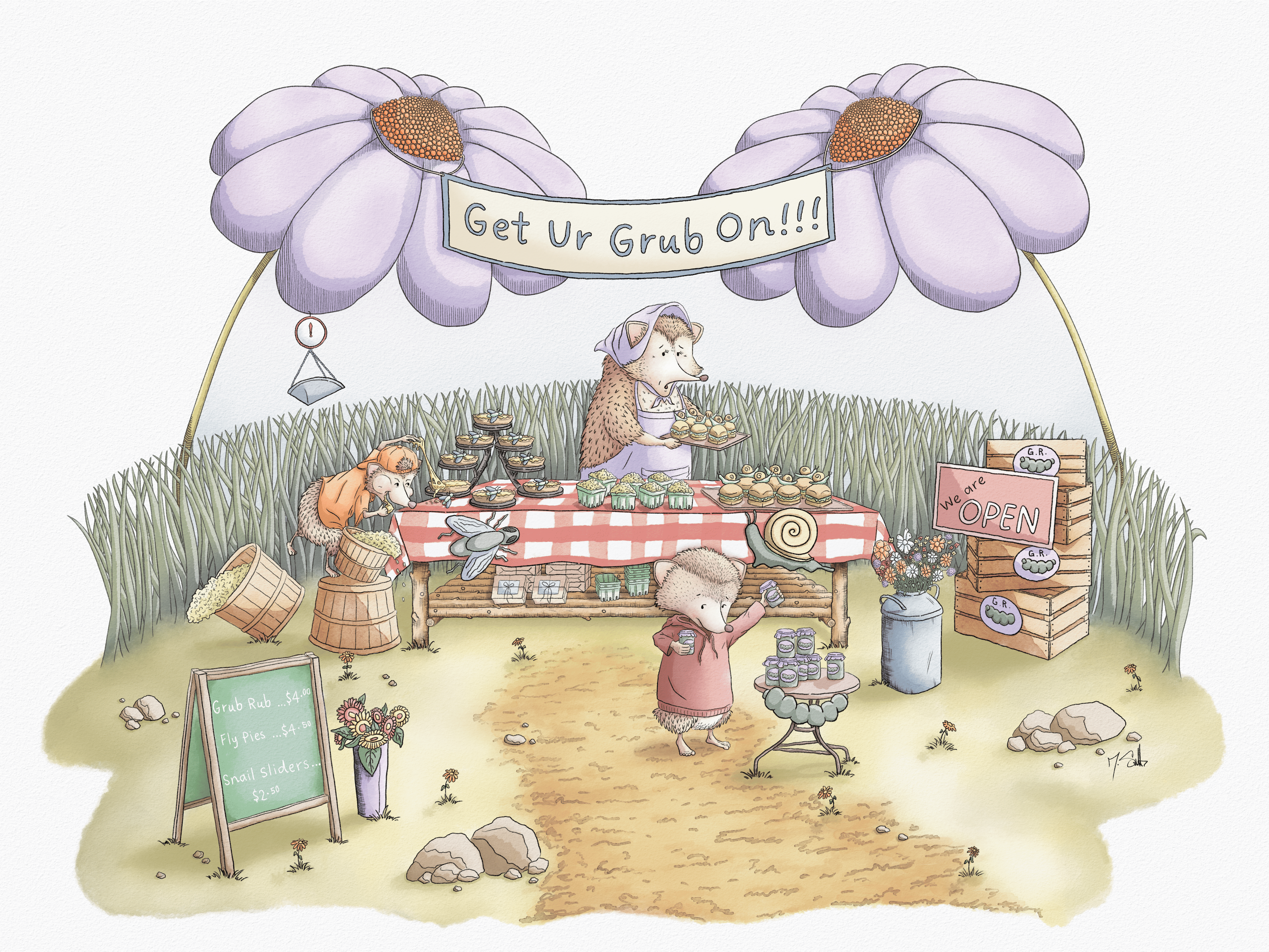 Get Ur Grub On Full Scene Art Print
