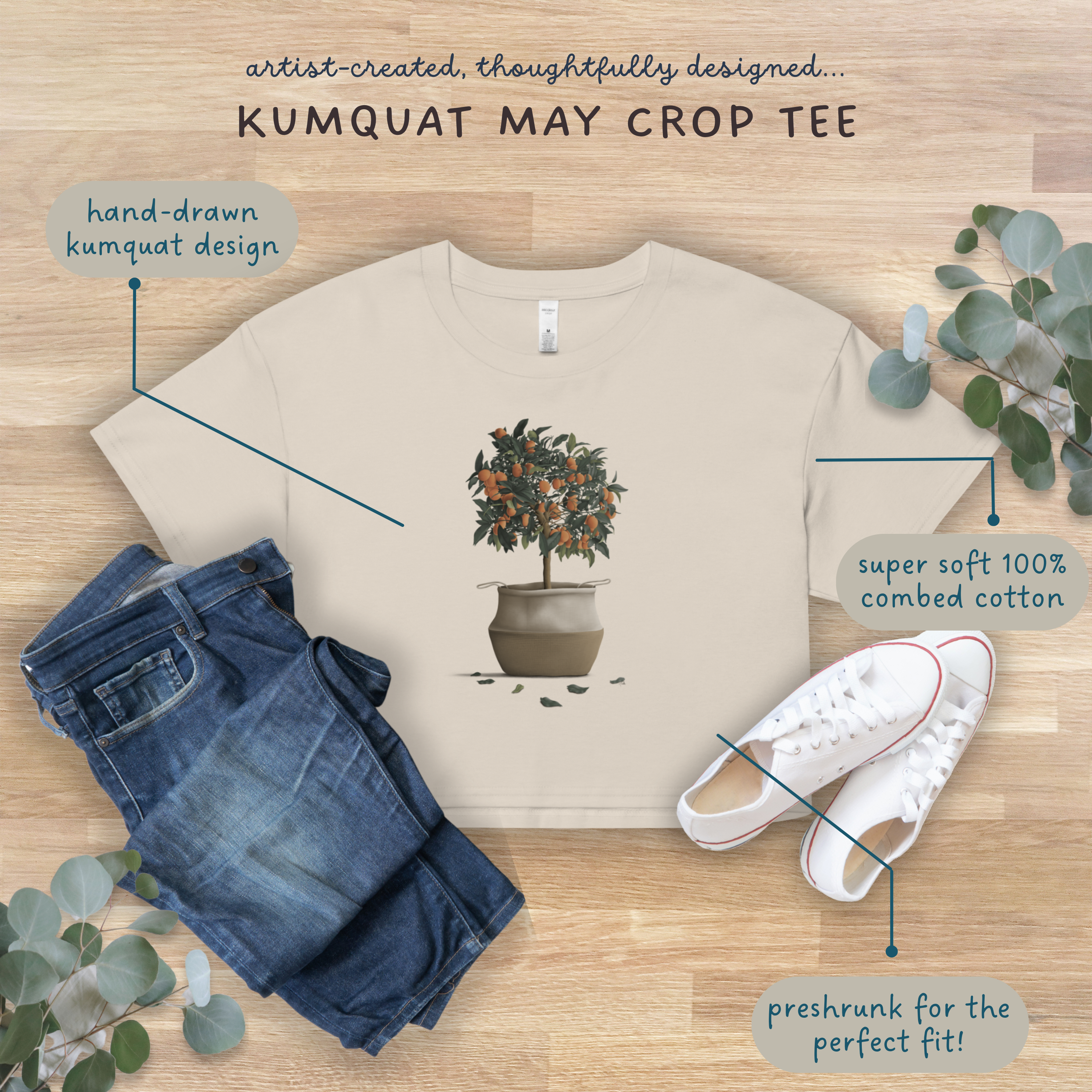 Kumquat May Crop Tee